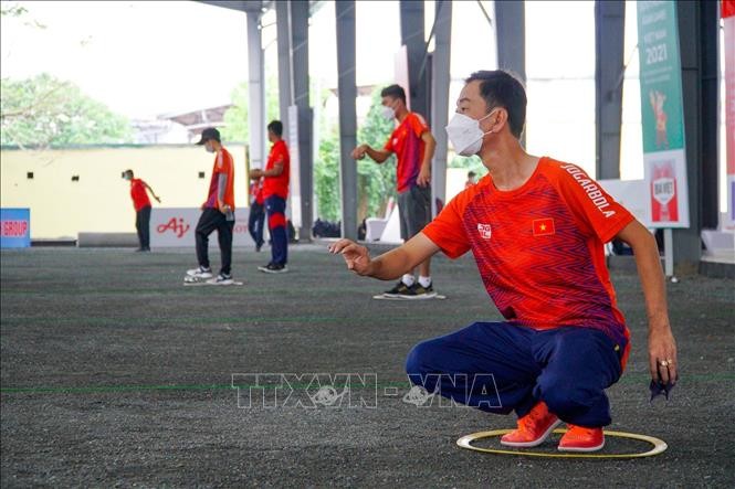 Pétanque events within the ongoing SEA Games 31 kicked off. (Photo: VNA)