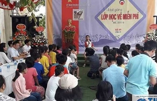 Bế giảng Lớp học vẽ miễn phí hè 2019