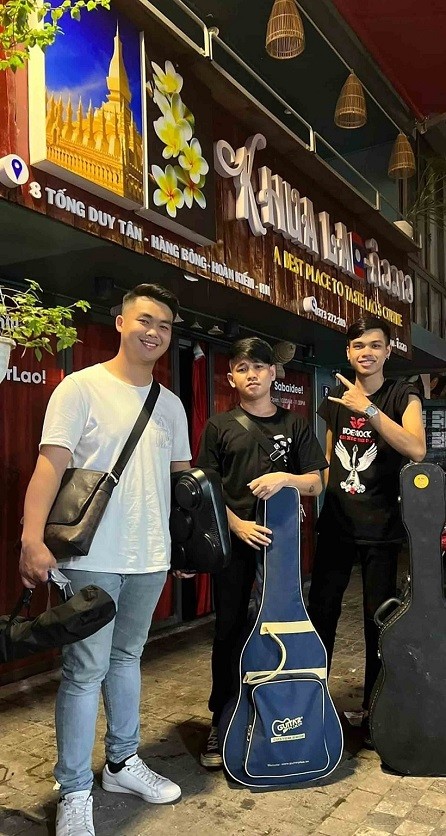 Musicians in the music band at Khua Lao. (Photo by Hoang Phuc)