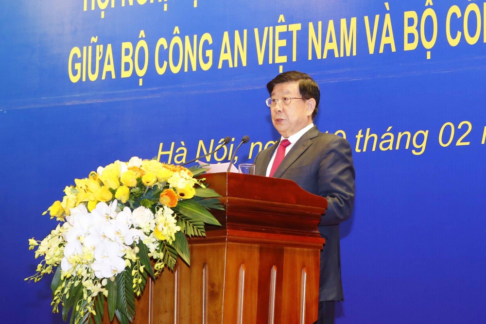 Bộ trưởng Bộ Công an Trung Quốc Triệu Khắc Chí phát biểu tại Hội nghị. (Nguồn: Công an Nhân dân)