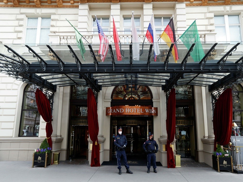 (02.23) Khách sạn Grand Hotel Wien tại Vienna (Áo), địa điểm diễn ra các cuộc đàm phán giữa các bên về thoả thuận hạt nhân Iran. (Nguồn: Financial Tribune)