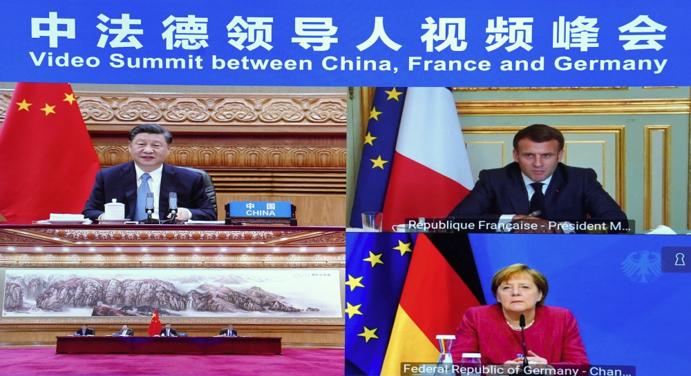 (4.21) Trung Quốc muốn đề cao thảo luận trực tuyến vừa qua giữa Chủ tịch Tập Cận Bình và lãnh đạo Đức, Pháp ngày 16/4 như một “thượng đỉnh về biến đổi khí hậu” thu nhỏ. (Nguồn: China Daily)