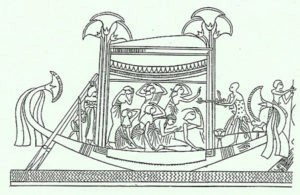 (04.30) Hình ảnh cây papyrus được dung làm chi tiết trang trí trên thuyền (Nguồn: UK McClung Museum).