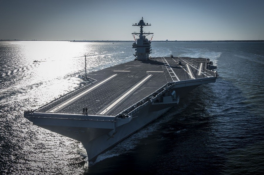 (07.31) Mỹ đang có kế hoạch mở rộng hạm đội của mình lên 500 tàu - Ảnh: USS Gerald R. Ford, tàu sân bay mới nhất trong biên chế Hải quân Mỹ. (Nguồn: Hải quân Mỹ)