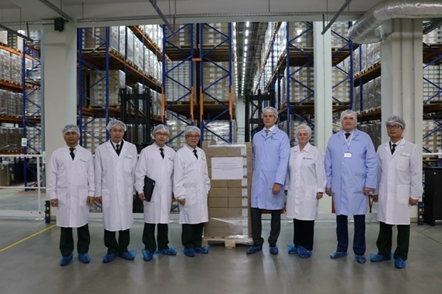 (09.12) The shipment comprises of 2,376 boxes of Cytoflavin treatment drug (Source: qdnd.com.vn)