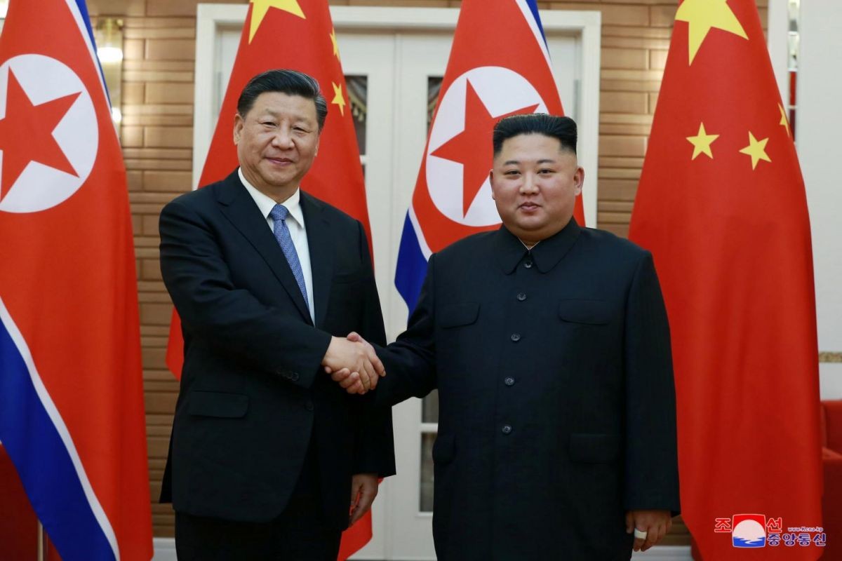 (09.09) Chủ tịch Trung Quốc Tập Cận Bình và Chủ tịch Triều Tiên Kim Jong Un trong cuộc gặp năm 2021. (Nguồn: KCNA)