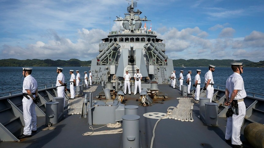 (09.09) Tàu khu trục Australia HMAS Parramatta đã bị phía Trung Quốc theo dõi sát sao trên Biển Đông. (Nguồn: Bộ Quốc phòng Australia)