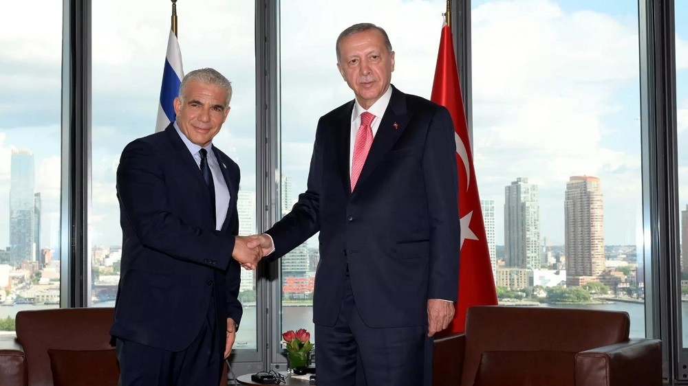 (09.21) Tổng thống Thổ Nhĩ Kỳ Tayyip Erdogan và Thủ tướng Israel Yair Lapid trong cuộc gặp gỡ đầu tiên giữa lãnh đạo hai nước sau 14 năm. (Nguồn: Văn phòng Thủ tướng Israel)