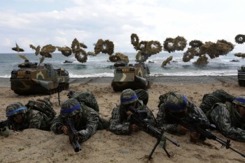 Hàn - Mỹ nối lại tập trận thủy quân lục chiến