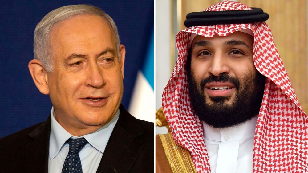 (11.24) Thủ tướng Israel Benjamin Netanyahu và Thái tử Saudi Arabia Mohammed bin Salman. (Nguồn: Sky News)