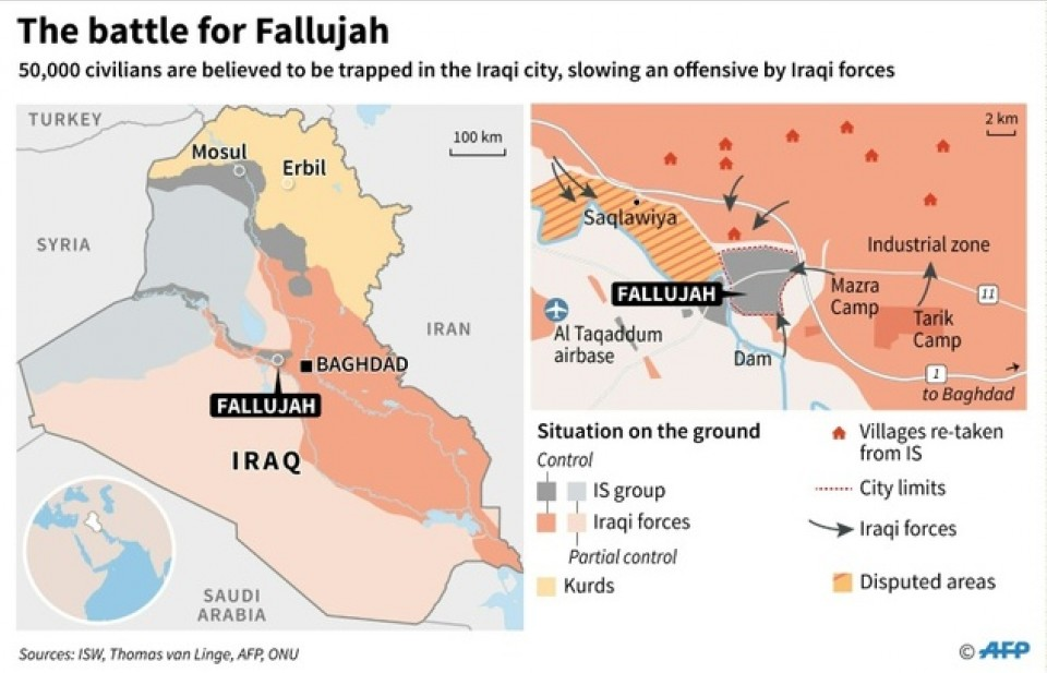 Quân đội Iraq lấy lại thành phố chiến lược Fallujah