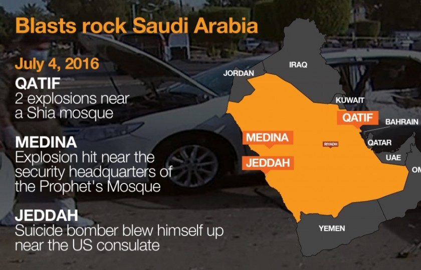 Saudi Arabia: 4 vụ đánh bom trong ngày Quốc khánh Mỹ