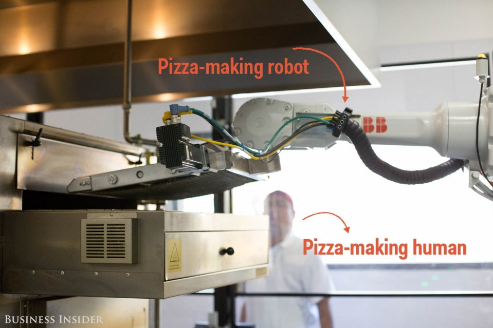 Robot làm bánh pizza tại Thung lũng Sillicon