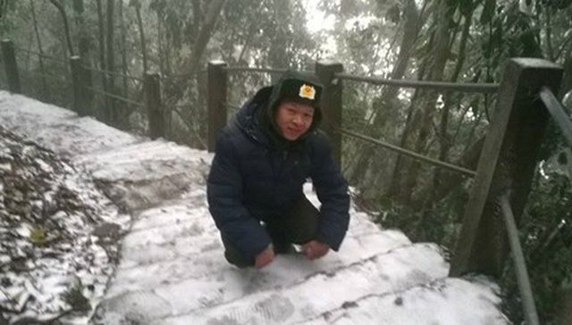Tuyết rơi ở Ba Vì, Hà Nội năm 2016