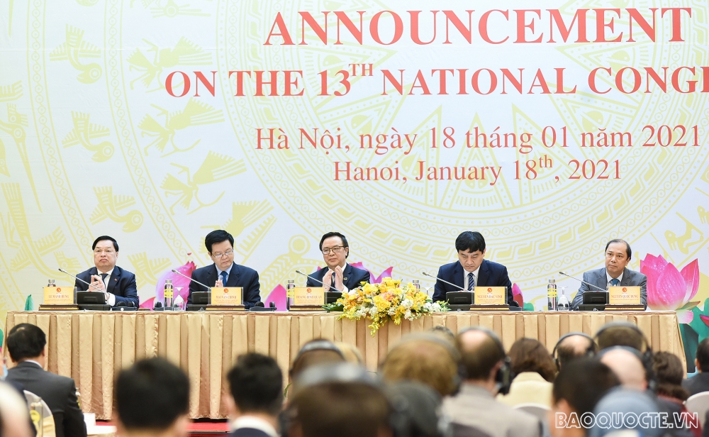 Hình ảnh cuộc họp báo quốc tế ngày 18/1 tại Hà Nội. (Ảnh: Nguyễn Hồng)