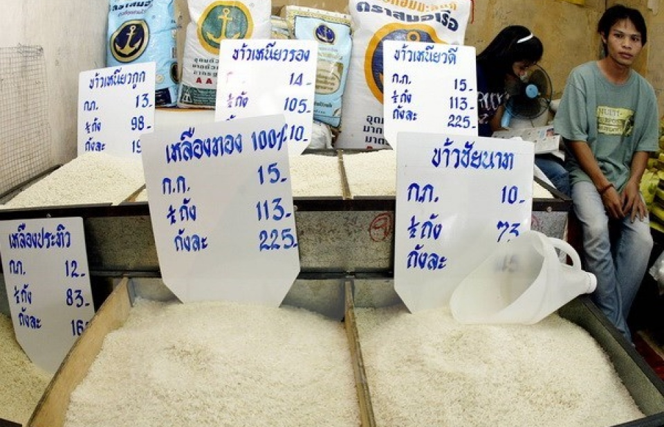 Thái Lan muốn bán hết kho gạo dự trữ trong nửa đầu năm nay