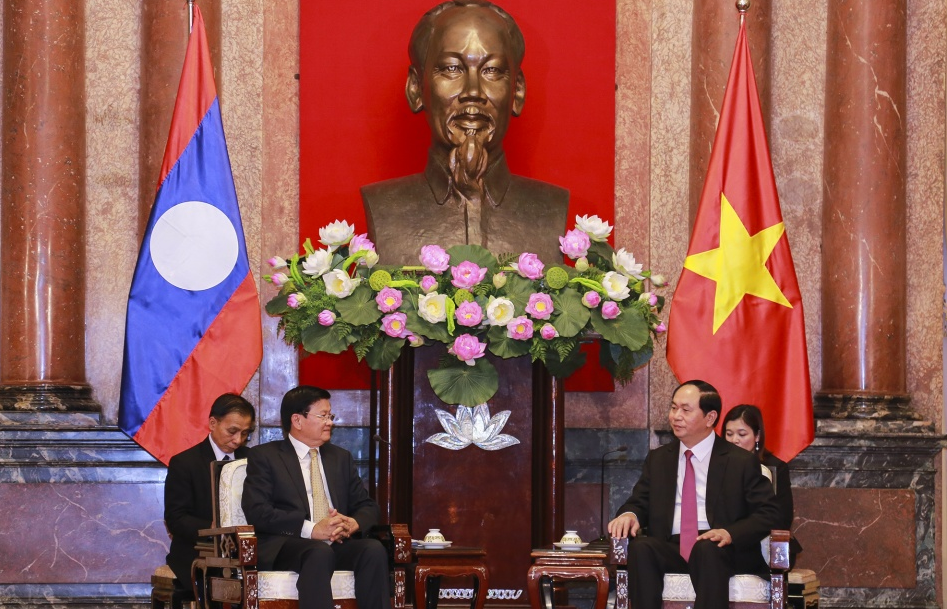 Chủ tịch nước Trần Đại Quang tiếp Thủ tướng Lào Thongloun Sisoulith