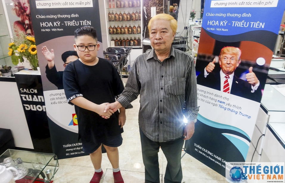 Độc đáo những "phiên bản tóc" Tổng thống Trump và Chủ tịch Kim tại Hà Nội