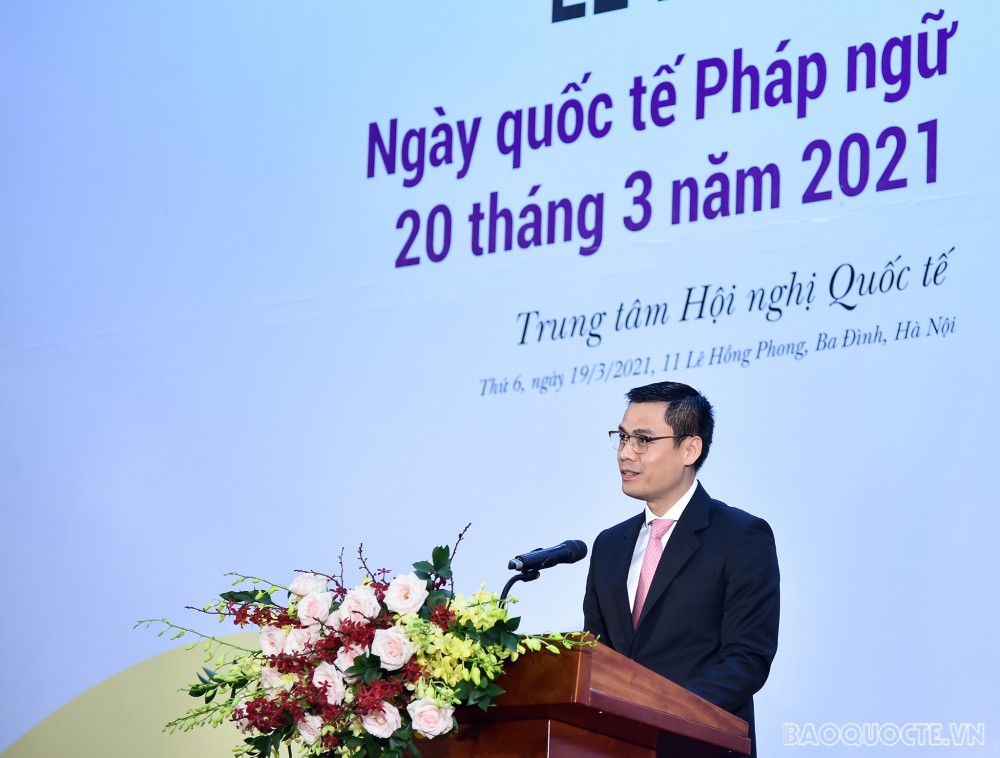 Thứ trưởng Ngoại giao Đặng Hoàng Giang dự lễ kỷ niệm Ngày quốc tế Pháp ngữ tại Hà Nội