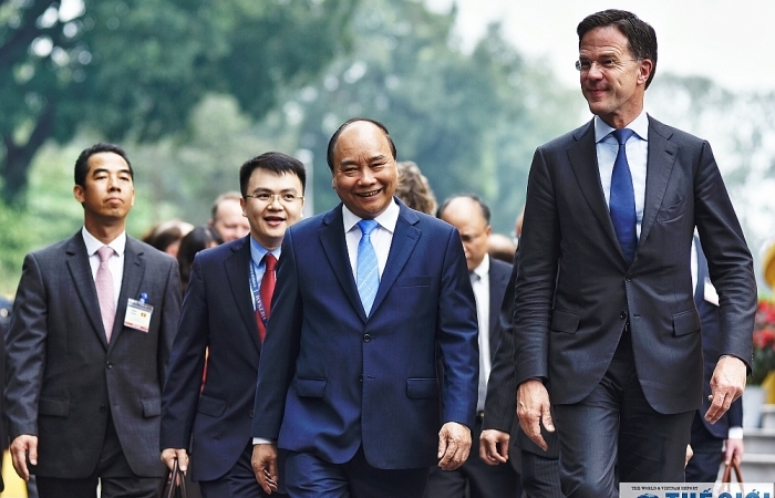 Lễ đón chính thức Thủ tướng Hà Lan tại Phủ chủ tịch