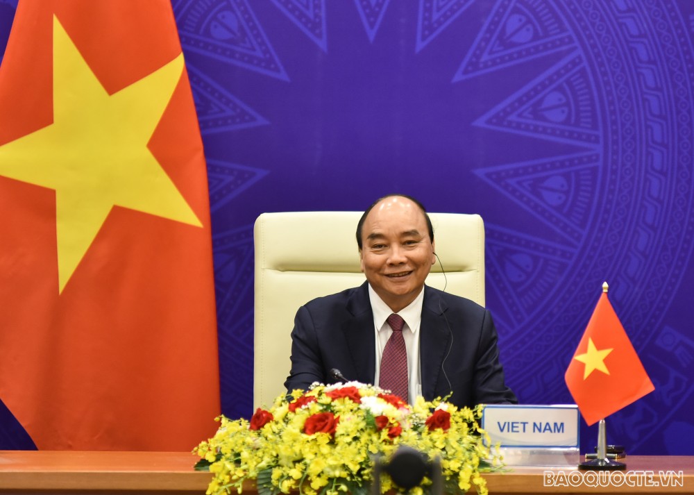 Chủ tịch nước Nguyễn Xuân Phúc tại Hội nghị thượng đỉnh về Khí hậu.