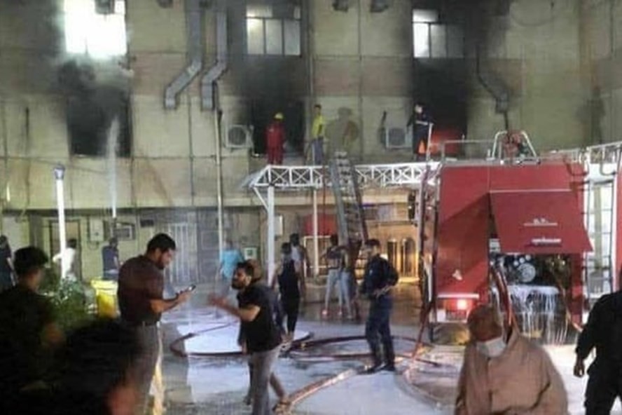 Hỏa hoạn nghiêm trọng tại bệnh viện ở thủ đô Iraq, ít nhất 27 người thiệt mạng