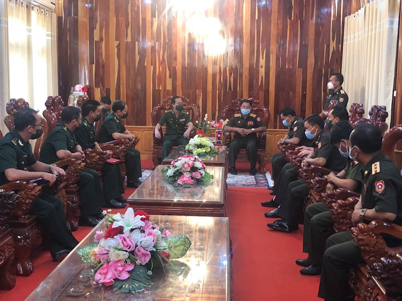 Bộ đội Biên phòng Quảng Trị chúc Tết cổ truyền Bunpimay lực lượng vũ trang hai tỉnh Sa La Van và Sa Van Na Khẹt, Lào