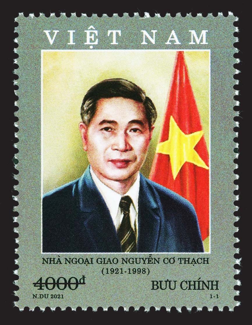 Phát hành đặc biệt bộ tem bưu chính kỷ niệm 100 năm sinh nhà ngoại giao Nguyễn Cơ Thạch
