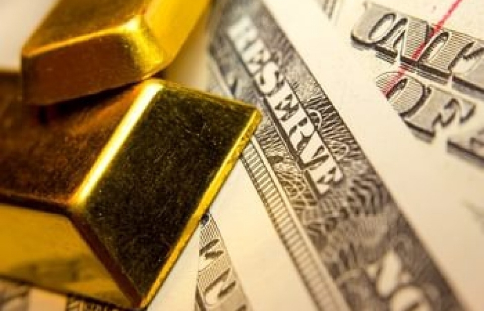 Đồng USD mạnh lên đẩy giá vàng đi xuống​
