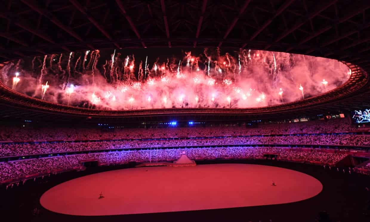 Hình ảnh đoàn thể thao Việt Nam tại lễ khai mạc Olympic Tokyo 2020