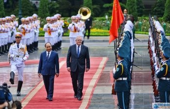 Lễ đón chính thức Thủ tướng Australia Scott Morrison tại Phủ Chủ tịch