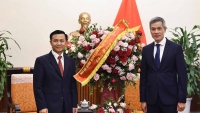Lãnh đạo Đại sứ quán Lào tại Việt Nam đến Bộ Ngoại giao chúc mừng dịp Quốc khánh Việt Nam