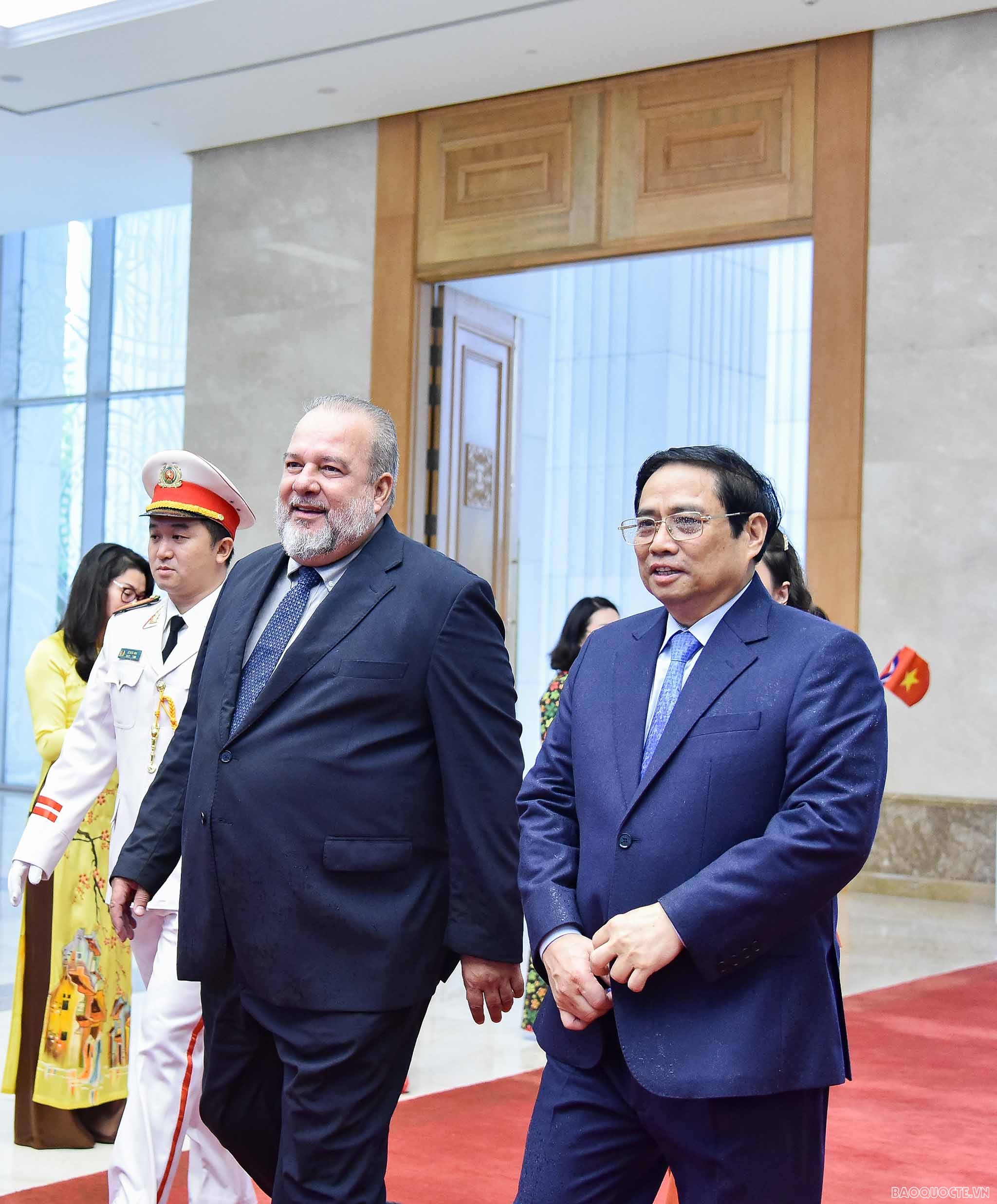 Việc Thủ tướng Cuba thăm chính thức Việt Nam nhằm tăng cường hơn nữa mối quan hệ đoàn kết anh em, hợp tác toàn diện và tin cậy lẫn nhau giữa Đảng, Nhà nước và nhân dân hai nước Việt Nam-Cuba, đồng thời đây cũng là dịp để lãnh đạo cấp cao hai nước thống nhất phương hướng và các biện pháp cụ thể nhằm tăng cường hơn nữa mối quan hệ hợp tác kinh tế, thương mại và đầu tư song phương. Việc Thủ tướng Cuba thăm chính thức Việt Nam nhằm tăng cường hơn nữa mối quan hệ đoàn kết anh em, hợp tác toàn diện và tin cậy lẫn nhau giữa Đảng, Nhà nước và nhân dân hai nước Việt Nam-Cuba, đồng thời đây cũng là dịp để lãnh đạo cấp cao hai nước thống nh