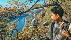 Ngắm mùa Thu đẹp 'nhức mắt' từ cầu đá Bastei