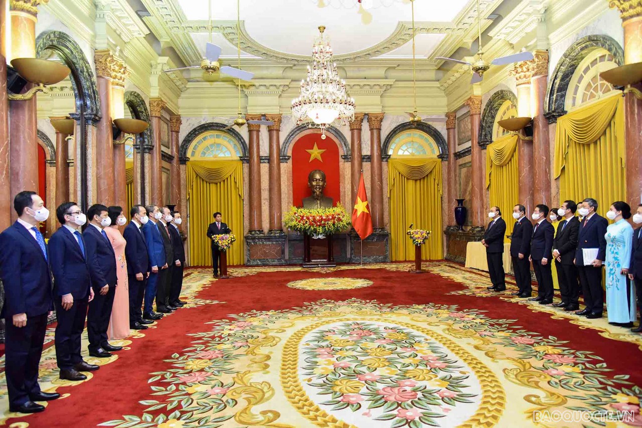 Những hình ảnh tại lễ trao quyết định bổ nhiệm cho 8 Đại sứ Việt Nam tại nước ngoài nhiệm kỳ 2021-2024