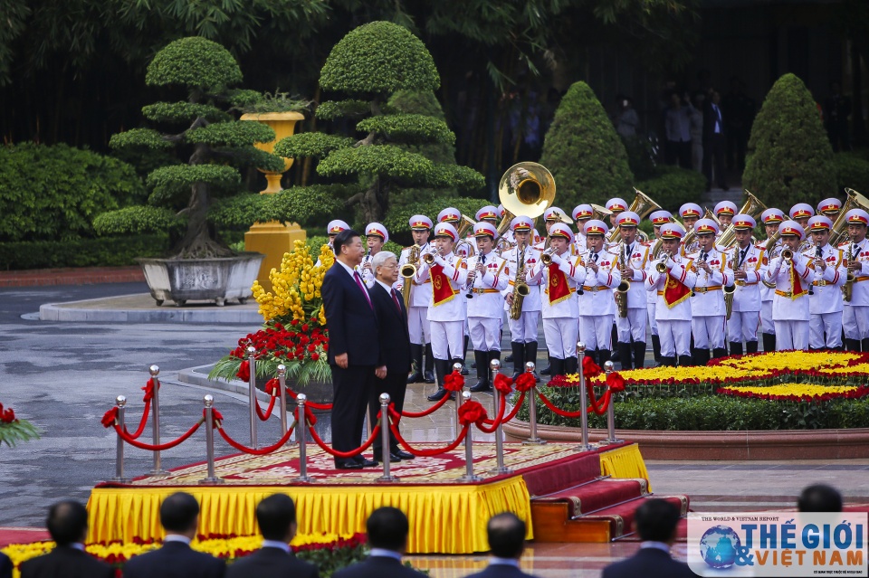 party chiefs nguyen phu trong xi jinping hold talks