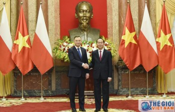 Welcoming ceremony for Polish President at Presidential Palace