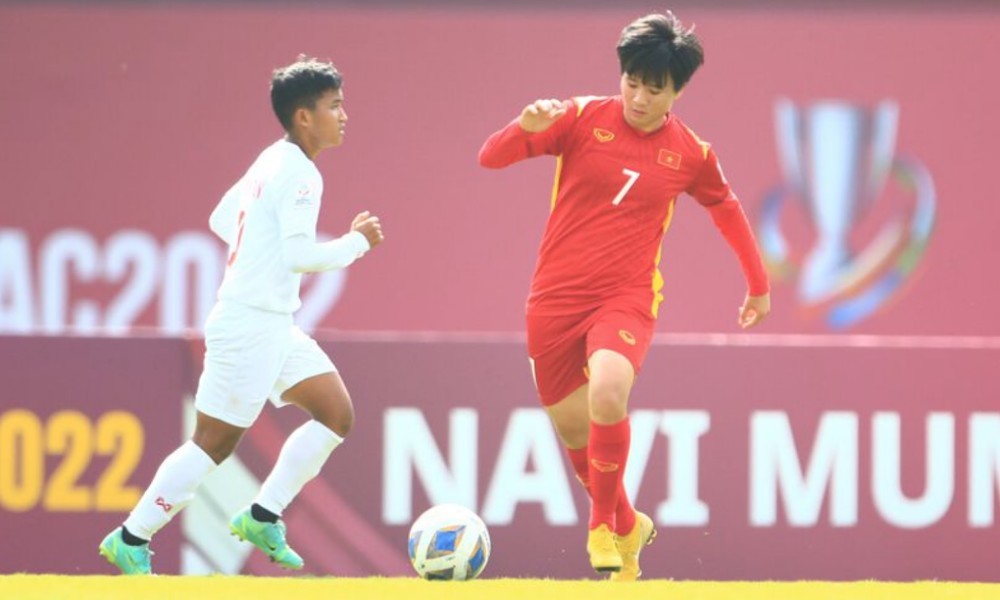 Tuyển nữ Việt Nam vào bán kết giải Bóng đá nữ châu Á 2021. (Nguồn: AFC)