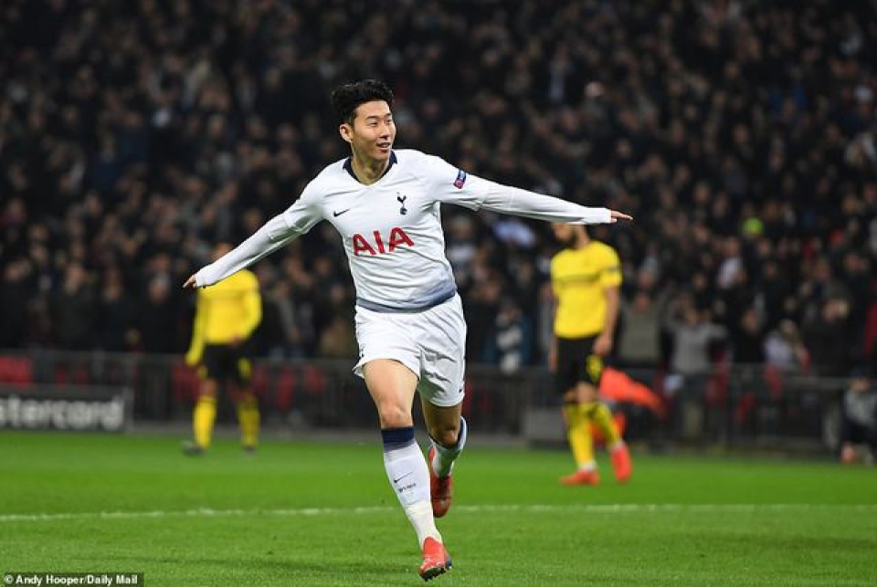 son heung min lap cong tottenham vui dap dortmund dat mot chan vao tu ket champions league