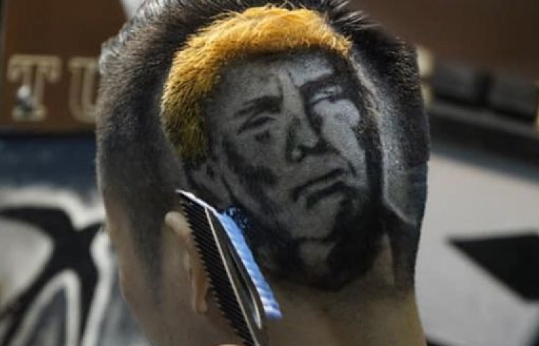 Chàng trai Việt với nghệ thuật cắt tóc khắc họa chân dung Tổng thống Trump lên truyền hình Mỹ