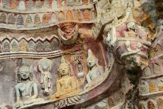 Myanmar: Bí ẩn hang động với hàng vạn tượng Phật khắc trên đá