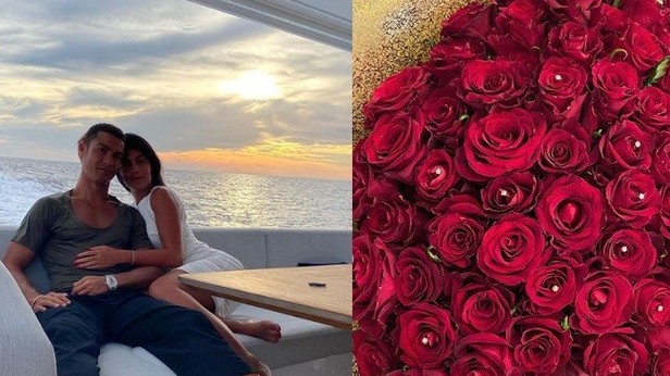 Ngày Valentine, bạn gái Ronaldo cùng dàn người đẹp thế giới được tặng hoa hồng đỏ và quà