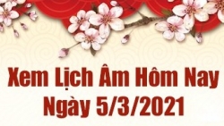 Lịch âm 5/3 - Xem âm lịch hôm nay thứ 6 ngày 5/3/2021 chính xác nhất - Lịch vạn niên 5/3/2021