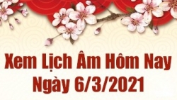 Lịch âm 6/3 - Xem âm lịch hôm nay thứ 7 ngày 6/3/2021 chính xác nhất - Lịch vạn niên 6/3/2021