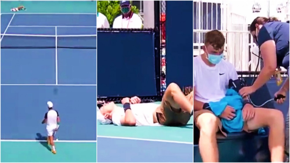 Tại giải Miami Open2021, tay vợt người Anh đang thi đấu bỗng đổ gục và bỏ cuộc vì nắng nóng