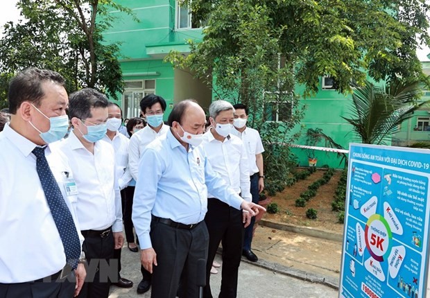 Chủ tịch nước Nguyễn Xuân Phúc kiểm tra công tác phòng, chống dịch Covid-19 tại Đà Nẵng