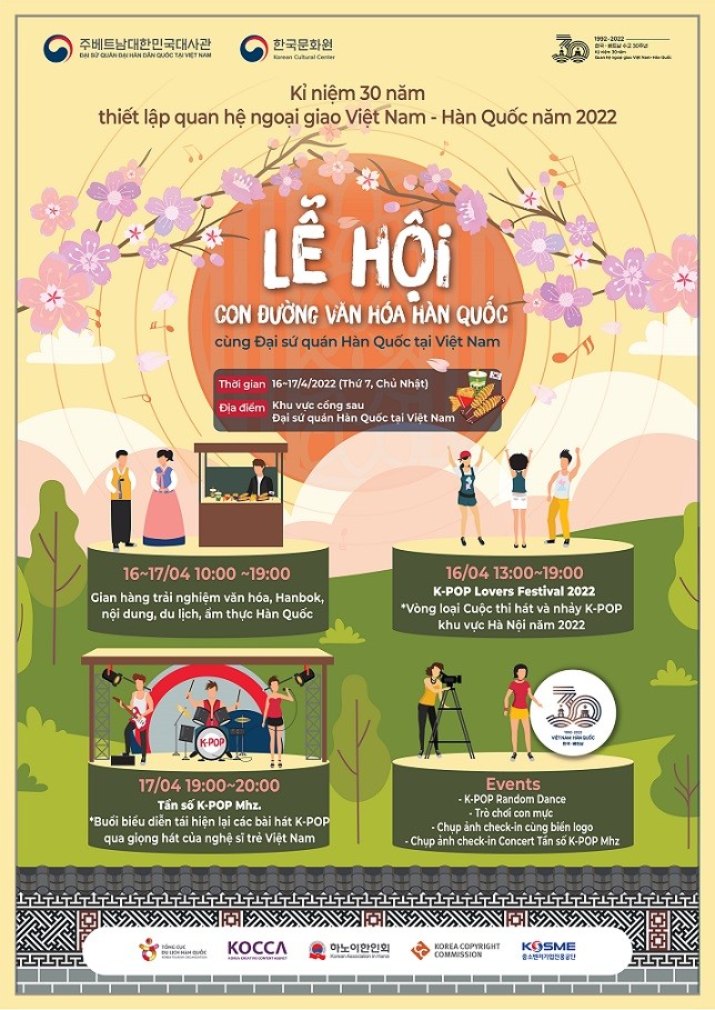 Nhiều hoạt động hấp dẫn tại Lễ hội 'Con đường văn hóa Hàn Quốc cùng Đại sứ quán Hàn Quốc tại Việt Nam'