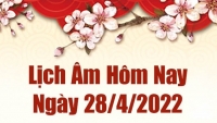 Lịch âm 28/4, âm lịch hôm nay Thứ Năm ngày 28/4/2022 tốt hay xấu? Lịch vạn niên 28/4/2022