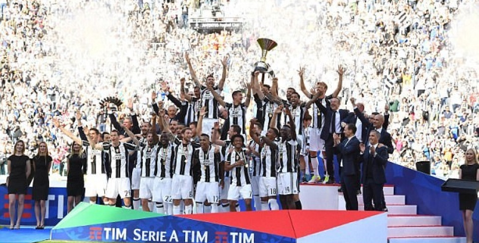 Juventus lập kỷ lục 6 lần liên tiếp đăng quang tại Serie A