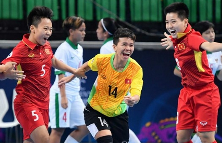 Đội tuyển Việt Nam giành vé vào bán kết VCK Futsal nữ châu Á